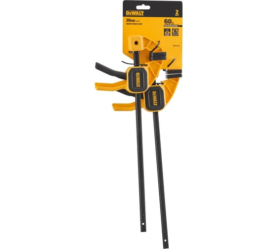 Быстрозажимная струбцина DEWALT 300 мм, 60 кг, 2 шт., DWHT0-83158