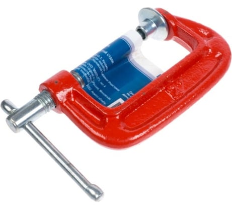 Струбцина РемоКолор G-образная, усиленная, 75 мм, 44-1-575