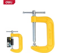 Струбцина G-образная усиленная DELI DL-G203 (высота зажима 75мм, глубина зажима - 45мм) 179570