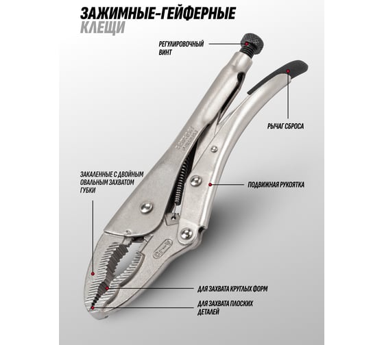 Зажим гейферный Patron 10 (250 мм) P-614250J(64599)