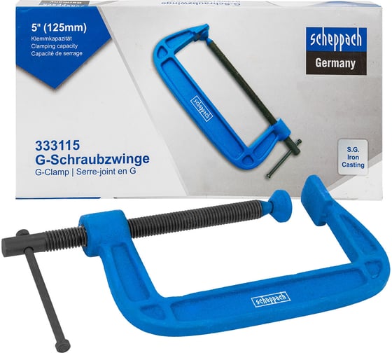Струбцина G-образная Scheppach 125 мм Sch-333115(65639)