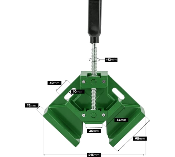 Струбцина винтовая угловая Rockforce (1 зажим, max захват-70мм) RF-38751A(49317)