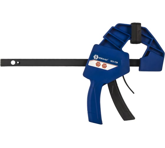 Струбцина пистолетная КОБАЛЬТ 150 мм, быстрозажимная, усиленная, СИЛА ЗАЖИМА 150 КГC 923-729 1