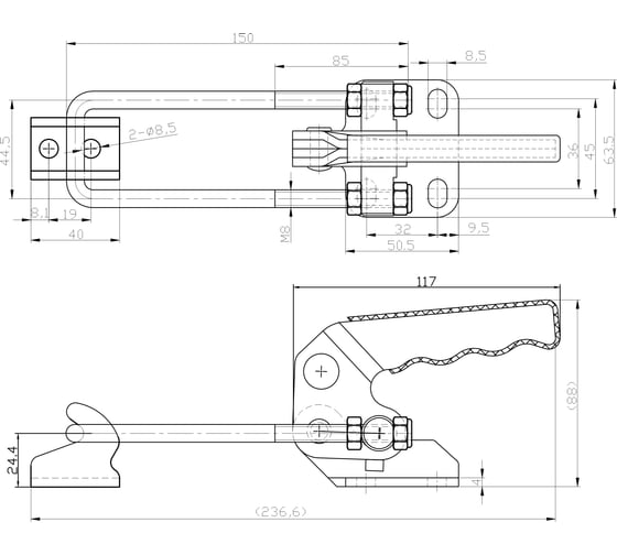Стягивающий зажим HS CLAMP HS-40870
