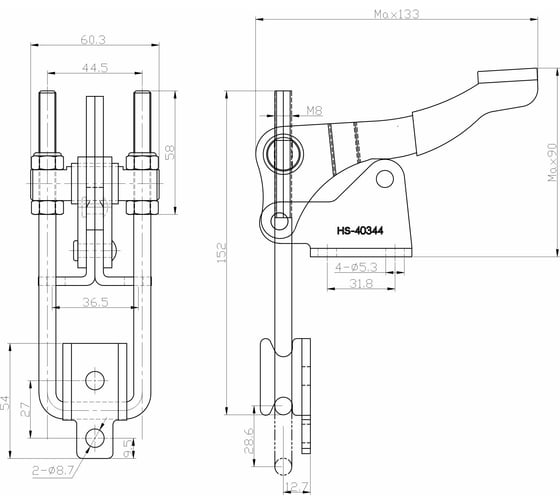 Стягивающий зажим HS CLAMP HS-40344