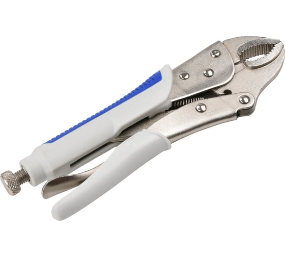 Ручной зажим с полукруглыми губкам и фиксатором АВРОРА 220мм 40429 1