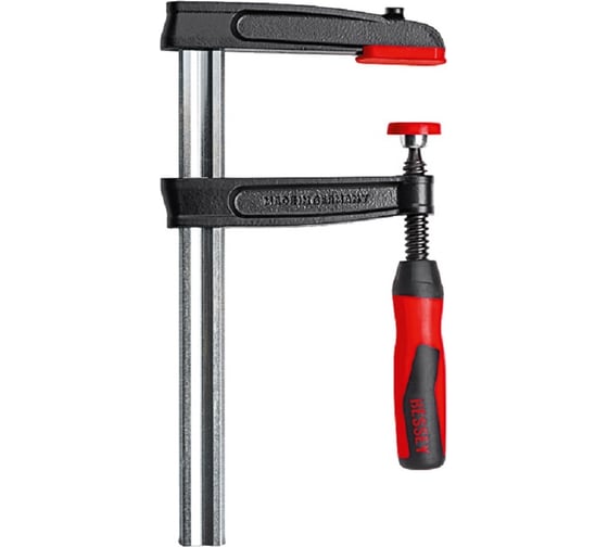 Струбцина BESSEY из ковкого чугуна 600/140, усилие 6 кН, с 2-компонентной рукояткой BE-TG60S14-2K