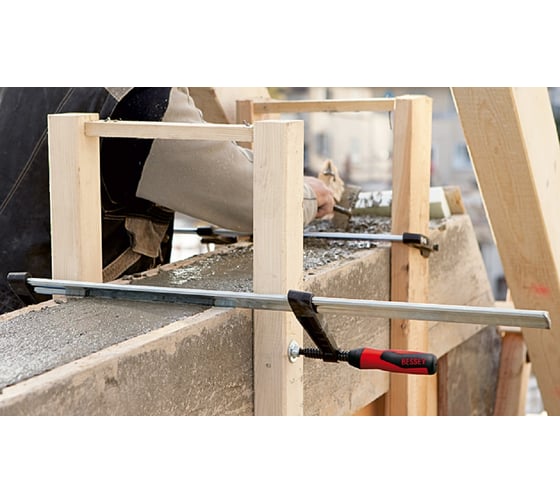 Струбцина BESSEY из ковкого чугуна 500/120, усилие 7 кН, с 2-компонентной рукояткой BE-TGK50-2K