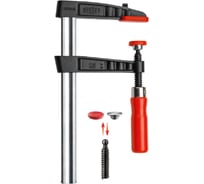 Струбцина BESSEY из ковкого чугуна 600/140, усилие 5.5 кН, с деревянной рукояткой BE-TPN60S14BE