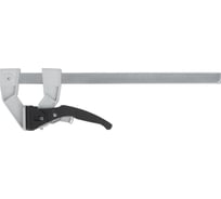 Струбцина рычажная быстрозажимная FIT усилие сжатия 200 кг, рычажный храповый механизм, металлический корпус, Профи, 90 х 300 мм 59174