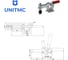 Зажим рычажный с горизонтальной ручкой UnitMC (Усилие 200 кг) UMC-2206 5