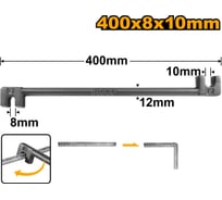 Струбцина для гибки арматуры INGCO 400 мм HBB08101