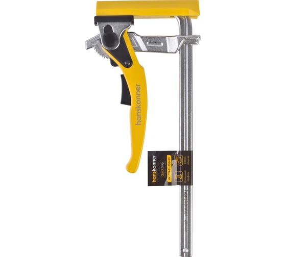 Струбцина Hanskonner 200 x 60 мм, 40CR сталь, хромированные HK1079-01-200x60