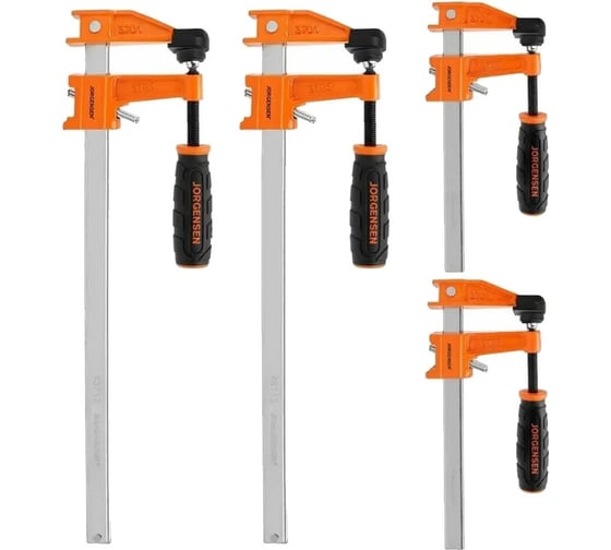 Набор F-образных струбцин Pony Jorgensen Medium Duty (62_150мм-2 шт, 62_300мм-2шт), 93700