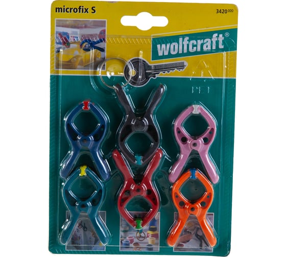 Набор пружинных мини-зажимов Wolfcraft 3420000