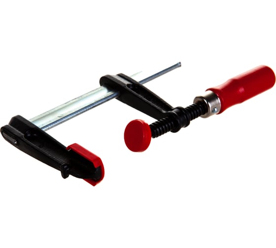 Струбцина из ковкого чугуна BESSEY 120/60, усилие 5.5 кН, с деревянной рукояткой, BE-TPN12BE