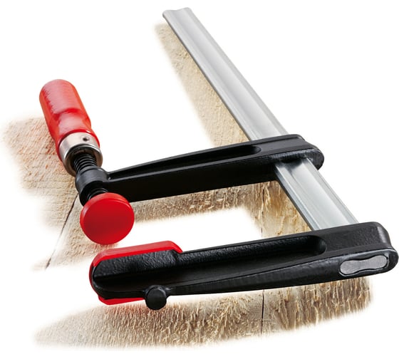 Струбцина BESSEY из ковкого чугуна 300/120, усилие 5.5 кН, с деревянной рукояткой BE-TPN30S12BE