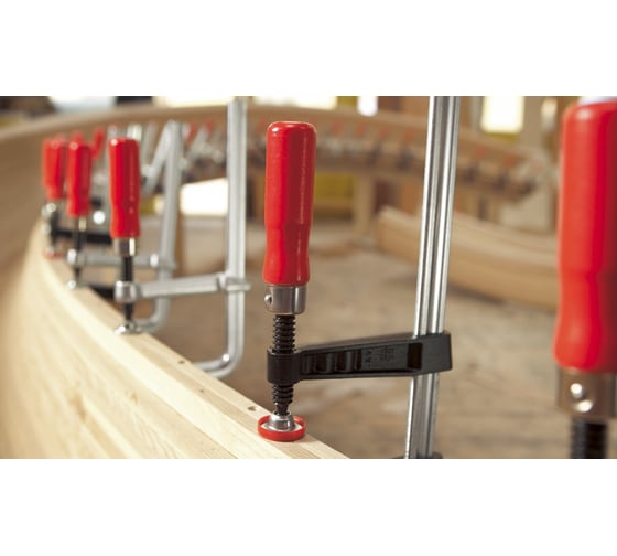 Струбцина BESSEY из ковкого чугуна 400/100, усилие 6 кН, с 2-компонентной рукояткой BE-TG40S10-2K