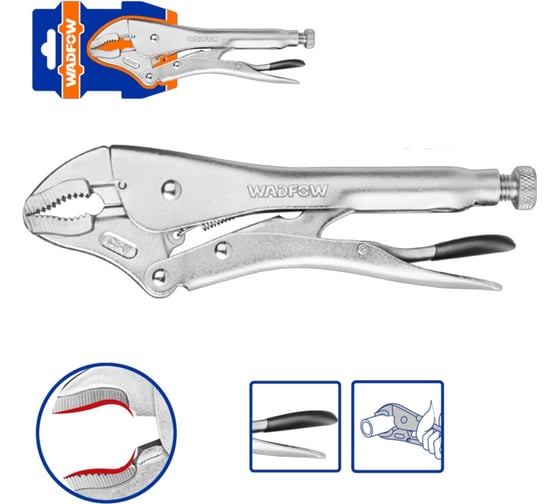 Клещи зажимные WADFOW 250 мм 0-43 мм 5/30 WLP1C02