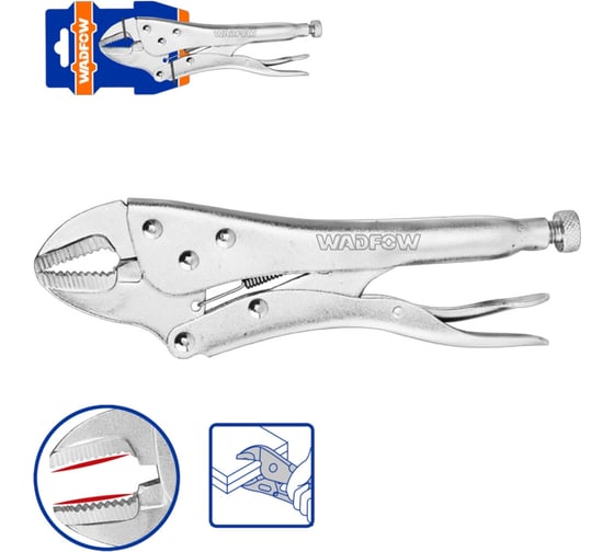 Клещи зажимные WADFOW 250 мм 0-43 мм 10/40 WLP2C10