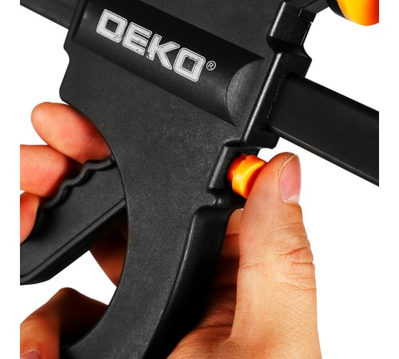 Быстрозажимная струбцина DEKO 200 мм CL200-2, 2 шт 065-0614