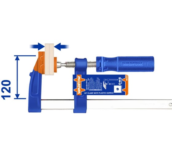 Струбцина WADFOW F-типа 120х500 мм 10 WCP2123