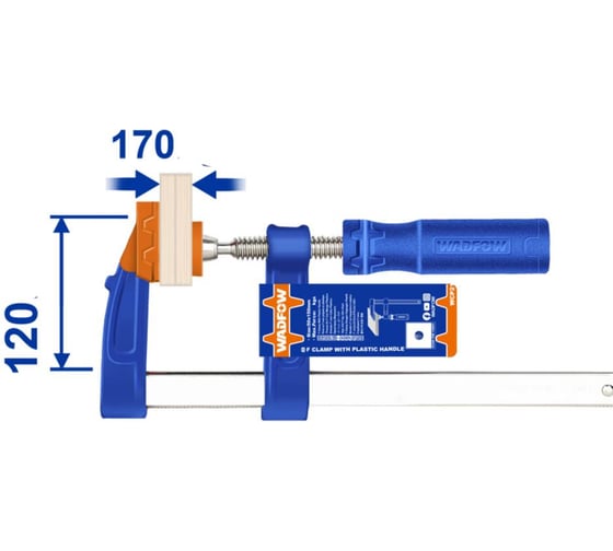 Струбцина WADFOW F-типа 120х1000 мм 6 WCP2125