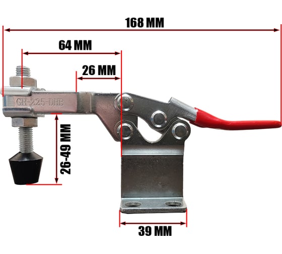 Прижим Uniq tool механический Goodhand GH-225-DHB