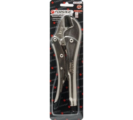 Гейферный зажим Forsage с "плоскими губками", тип USA 7"-175мм, в блистере F-614A175 17133
