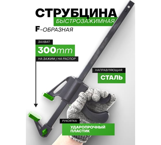 Быстрозажимная струбцина Rockforce 12" (max захват-300мм) RF-64291(49376)