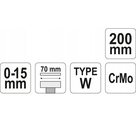 Сварочная струбцина YATO 200 мм, тип W YT-2160