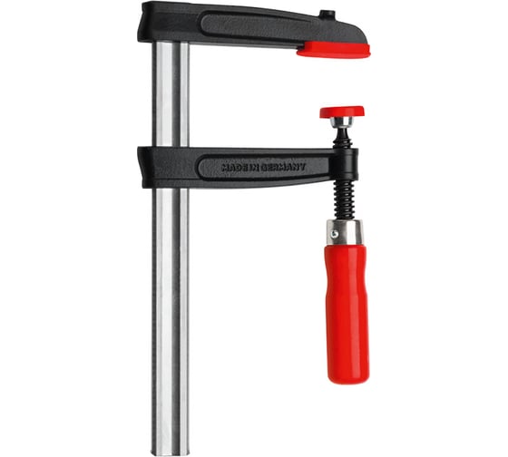 Струбцина BESSEY из ковкого чугуна 1500/120, усилие 5.5 кН, с деревянной рукояткой BE-DUO65-8 1
