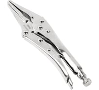 Зажимные клещи DELI удлиненные с фиксатором DL20015B 220мм 70мм раскрытие, прямые губки 98276