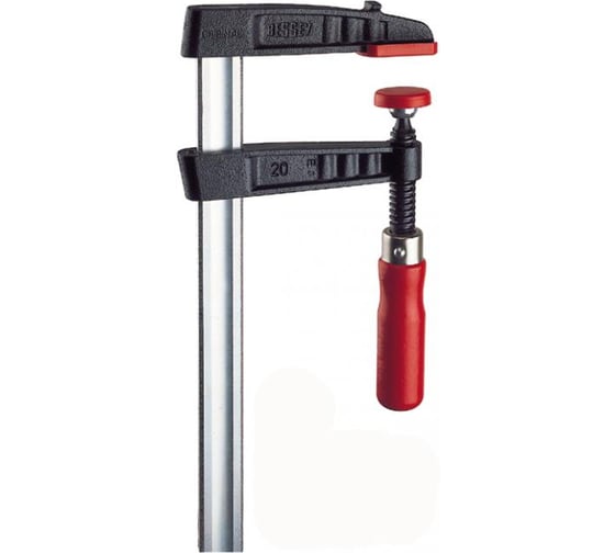 Струбцина BESSEY из ковкого чугуна 800/140, усилие 6 кН, с деревянной рукояткой BE-TG80S14 1