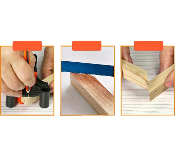 Набор 4-х зажимов WOODWORK для соединения под углом 60, 90 и 120°, пластик CLM-003