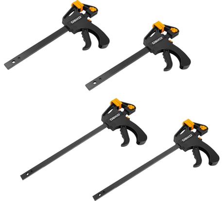 Набор быстрозажимных струбцин DEKO CLS150-300 150 мм, 300 мм, 4 шт 065-0667