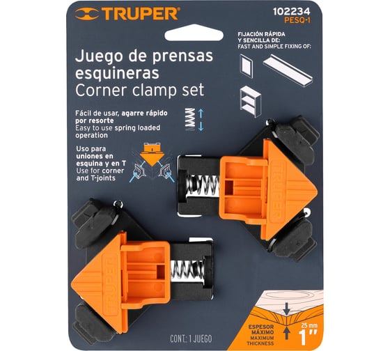 Угловые зажимы Truper PESQ-1 2 шт.  102234