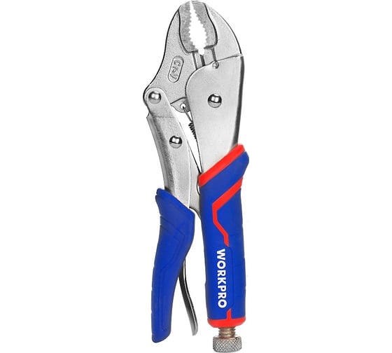 Зажимные клещи WORKPRO 250 мм, 10 дюймов, CR-V, с изогнутыми губками WP231074