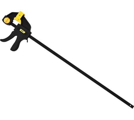 Быстрозажимная пистолетная струбцина DELI dl110124 600x70мм, стальная рама, пластиковые губки, макс.усилие до 750Н 112021