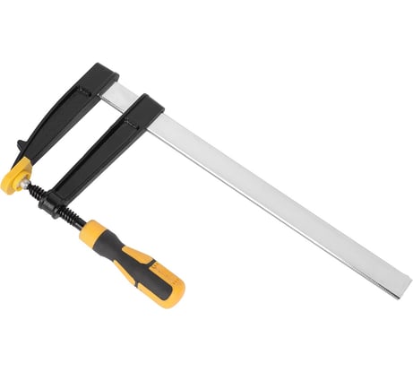 Столярная F-образная струбцина DELI dl111230 300x120 мм, максимальное усилие зажима 2000 Н, резьба 12 мм, штанга 5 мм 112039