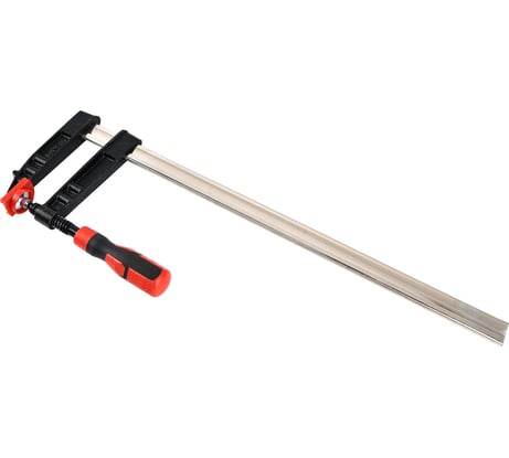 Столярная F-образная струбцина DELI dl111230z усиленная, 300x120 мм, максимальное усилие зажима 3500 Н, резьба 16 мм, штанга 8 мм 112050