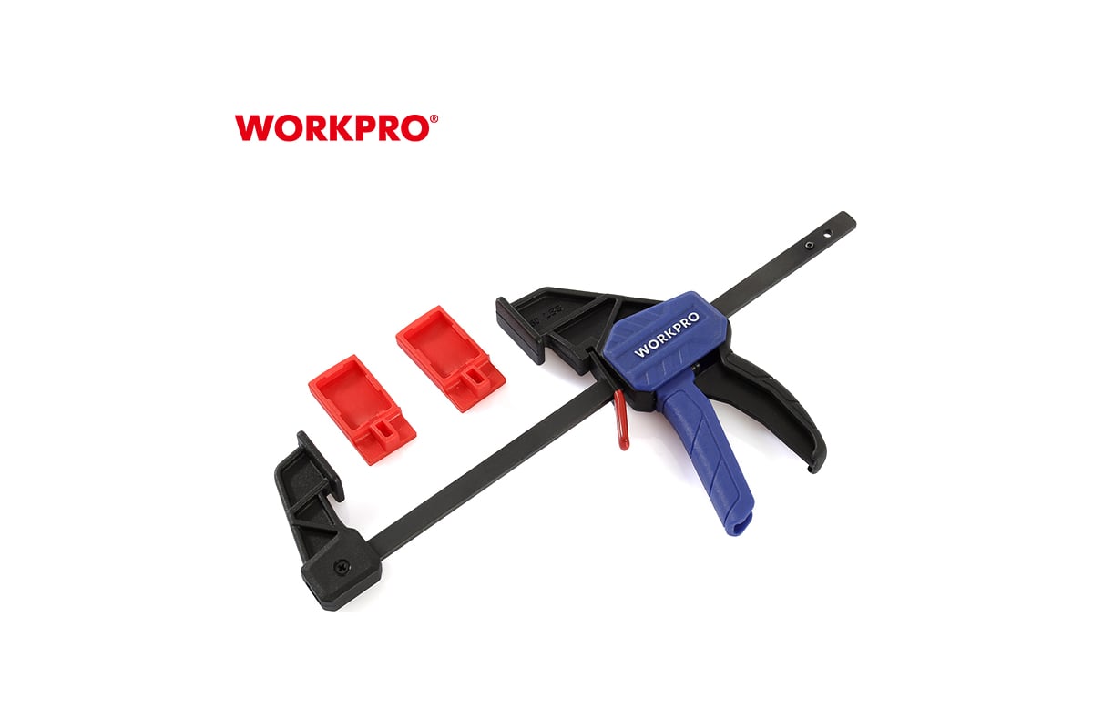 Быстросъемный мини зажим для штанги WORKPRO 100 мм, 2 шт. WP201016 ...