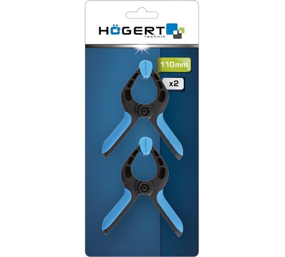 Пружинная струбцина HOEGERT TECHNIK 110 мм, 2 шт. HT3B944