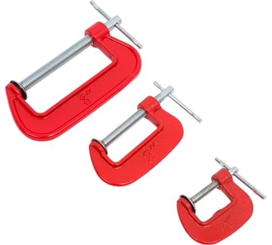 Набор струбцин (тип G, 3 штуки) Top Tools 12A375