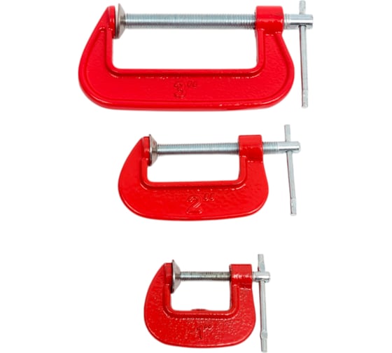 Набор струбцин (тип G, 3 штуки) Top Tools 12A375