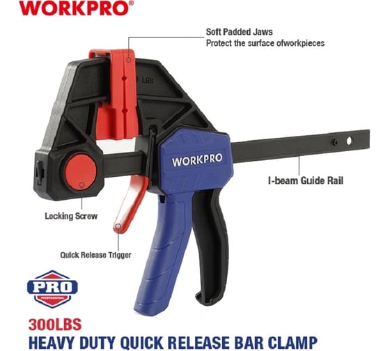 Быстрозажимная струбцина WORKPRO поворотная, 79x150мм WP232039