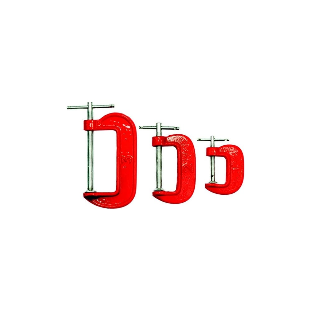 Набор струбцин G-образных, 3 предмета: 25, 50, 75 мм РемоКолор 44-0-003 ...