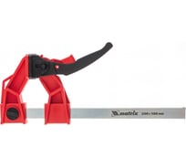 Реечная быстрозажимная усиленная струбцина MATRIX 200х100х351мм, штанга 5х22мм 20726