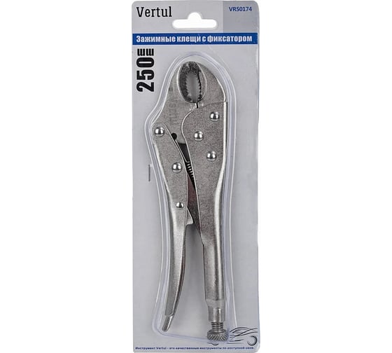 Зажимные клещи VERTUL с фиксатором, 250 мм VR50174