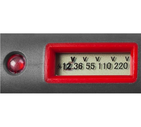 Цифровой тестер напряжения со световым индикатором Зубр 
